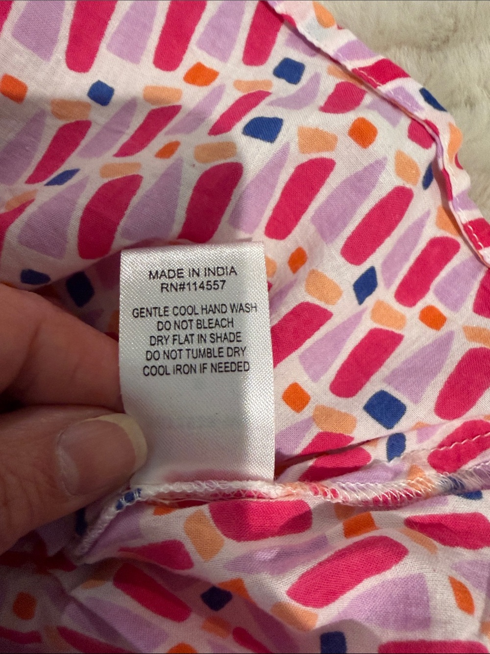 THML Pink Multi-Color Ruffle Sleeve Blouse. Size Small. - Picture 7 of 7